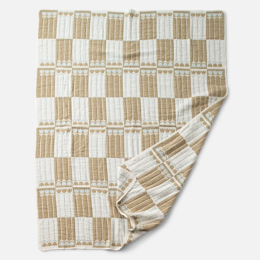 Schoolhouse Electric Tulbend Quilt, light blue, TWIN, NWT! - Picture 2 of 6